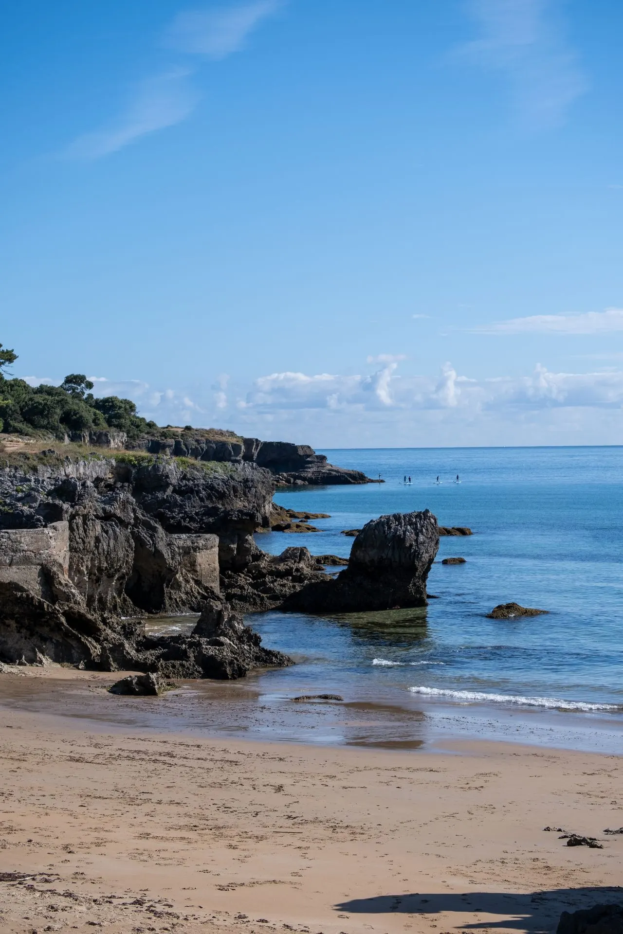 Plage et rochers de la côte vendéenne